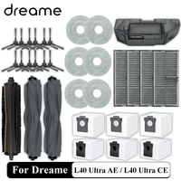 Dreame L40 Ultra AE / L40 Ultra CE Robot Vacuum Cleaner Parts Main Side Brush Mop Cloth Hepa Filter Dust Bag Accessories