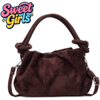 Retro Suede Simple Crossbody Bag Women Fashion Handle Bag Casual Comfortable and Versatile Texture Shoulder Commuting Bag