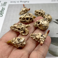 10pcs Mini Animal Skull Charms, Resin Skull Pendants with Eyelet for DIY Jewelry Making, Perfect for Party Accessories