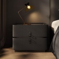 Black Aesthetic Nightstand Vintage Luxury Italian Drawers Bedside Table Modern Trendy Mesitas De Noche Bedroom Furniture
