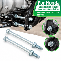 For Honda 2pcs Engine Mount Bolt Nuts Rebuild Set S50 SS50 S65 CD50 CD70 Scooter