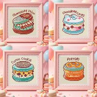 New Cute Diamond Painting "Cute Dessert Cake" Full Square Resin Drill Diy 5d Diamond Embroidery Picture Rhinestone Art