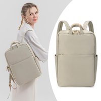 Simplicity Style Backpacks with Notebook Cabin Women's Travel Bags for 15.3 to 16 Inches Laptop Solid Color Bookbags 15.6" Large