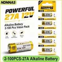 2-100Pcs 27A 12V Alkaline Battery A27 G27A MN27 MS27 GP27A L828 V27GA K27A VR27 R27A For Doorbell Car Key Fob Remote Gamepad Fla