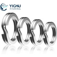 1000PCS Fishing Split Rings 4-10MM Stainless Steel Connectors Snap Rings Fishing Lure Connector