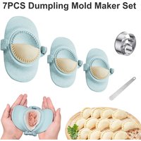 Dumpling Press Mould Set with Dough Cutter and Stainless Steel Dumpling Machine Safety Empanadas Press Mould Kitchen Tools