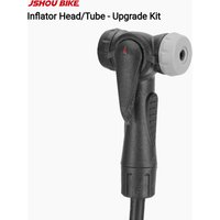 JSHOUBIKE Universal Bike Inflator Adapter w/High Pressure Extension Hose,SP1 Dual Hole Head FV/AV/DV,Fits Manual & Electric Pump