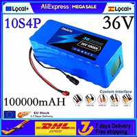 10S4P 100Ah Lithium-Akku, 36V hohe Kapazität, geeignet für Elektrofahrräder und Elektroroller, inklusive BMS 1000W Leistung, wasserdichtes Gehäuse