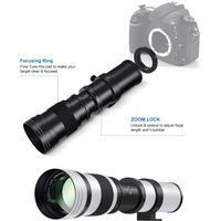 Super Telephoto Manual Zoom Lens 420-800mm F8.3-16 With T2 Ring Adapter for Sony A Sony E Cameras