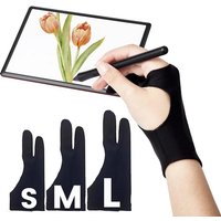 Two-Finger Painting Gloves Anti-Fouling Drawing Gloves For iPad Tablet Digital Board Touch Screen Painting Art Office Supplies