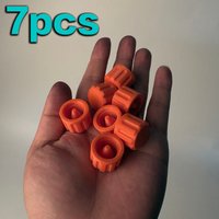 7Pcs Polygonal Anti-Hardening Caps for Standard Diameter Seals, Leak-Proof and Waste-Reducing, Reusable Pipe Plugs - Threaded Sealing Pipe Plugs, Suitable for Caulking Tubes, for Use with Home