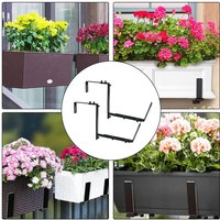 Flower Box Brackets Adjustable flower pot bracket Metal Railing Planter Bracket Outdoor Garden Bed Fence Bracket for garden