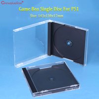 1PCS High Quality Game Box Single Disc For PS1 Transparent Plastic Single Disc Storage Bracket Box Case