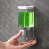 Manual Press Soap Dispenser Wall Mounted Traceless Disinfectant Bottle Bathroom Transparent Shower Soap Dispenser