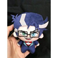 Latest 10cm Stuffed Cosplay Animation Hotel Hazbin Character 3V Vox Alastor Plush Toys Keychain Bag Pendant Anime Plushie Doll