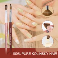 Keimeis-Brosse à ongles en acrylique Kolinsky, 100% pinceaux en acrylique pour applicateur acrylique, forme narsertie, taille N64.10