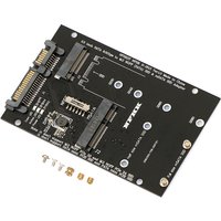 2 NGFF MSATA SSD To SATA 3.0 Adapter 2 In 1 Converter Card For PC Laptop