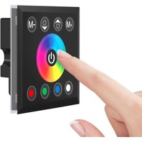RGBW LED Light Strip Controller 4Channels LED Dimmer Controller, Wall- Mounted Touch Panel Dimming Controller for DC12V-24V 16A