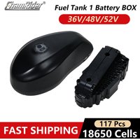 ChamRider Fuel Tank 1 Battery Case 48V Electric Bicycle Battery Box 36V Ebike Downtube Box 52V 13S9P 18650 cells 21700 13S7P