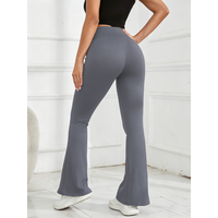 AliExpress NONE Woman's Flare Pants, High Waist Hip Lifting Gym Leggings Yoga Breathable Fitness Stretch Pants Running Cycling Solid Color Pants