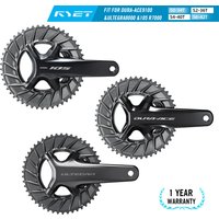 AliExpress RYET 110BCD Chainring 2X 50-54T 7075 Alloy 155g for Shimano 105/Ultegra/Dura-Ace 11-12S Road Bike Aero Bolt Cover