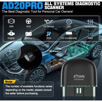 XTOOL Code Reader Bluetooth AD20 PRO Full System OBD2 Scanner Battery Test Oil Reset OBD2 Diagnostic Tool Software Free Update