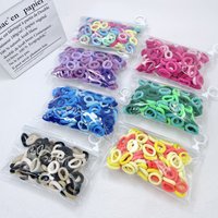 100/200/300 colorful basic nylon headbands for girls, ponytails, rubber bands, children's fashion hair accessories
