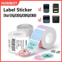 Niimbot White Labels Paper Roll Clear Color Thermal Self-adhesive Stickers Printer Paper For Niimbot B1 B21 B3S Portable Printer