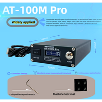 ANTUNER AT100M Pro 100W Antenna Tuner 1.8mhz - 30mhz, Built-in Standing Wave/Power Meter, Supports Morse Code Practice