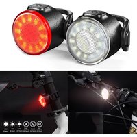 BUCKLOS Bike Light Rechargeable Bike Lighting Warning Front Tail Light LED Highlight Bicycle Front/Rear/Set Bicycle Lantern Lamp