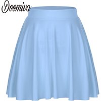 Womens Pleated Tennis Skirt Summer Solid Color Mini Skirt Sports Golf Tennis Skirts Sports Workout Running Short Dress Sportwear