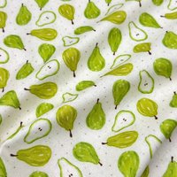 1meter 100% Cotton Fabric Oil Painting Pear Pattern Soft Breathable Casual Comfortable Bag Summer Dress DIY Sewing Accessories