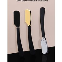 2025 Zinc Alloy Golden Safety Stainless Steel Shaver Knife Old Fashioned Beard Straight Edge Razor Men Women Hair Removal Tools