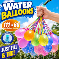 111 Water Balloons, Fast Spraying Splash Toy, Rapid Fill Balloon Bombs, Summer Outdoor Water Fight, Beach Pool Party Game