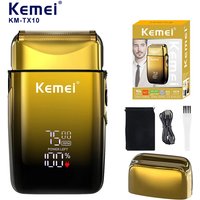 Kemei KM-TX10 USB-Lade-Elektrorasierer für Männer, wiederaufladbar, Glatze, Rasierer, Bartschneider, Rasiermaschine