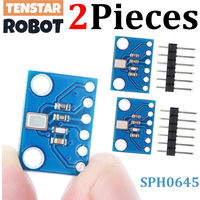 TENSTAR 2pcs SPH0645 MEMS I2S Output Digital Microphone Module SPH0645LM4H Microphone Sensor Breakout Board 1.6-3.6V