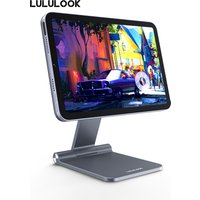 LULULOOK Foldable Magnetic Stand for iPad Mini7 6 Adjustable Desk Holder Aluminum Rotatable Floating Stand for Apple iPad Mini 6