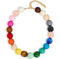 20mm Colorful Chunky Bead Necklaces For Women Trendy Boho Collar Statement Choker Summer Beach Jewelry Birthday Gift For Her