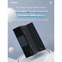 Foldable Bluetooth Keyboard with Touchpad,Sync up to 3 Devices Full Size Folding Keyboard with Trackpad for iPad iPhone Mac