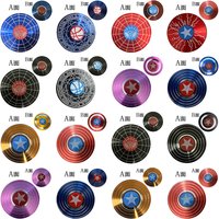 Spider Web Captain America Shield Fidget Spinner Metal Finger Gyro Anti-Stress ADHD Focus Toy
