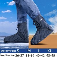 AliExpress NONE Reusable Anti-Slip Oxford Waterproof Shoes Cover Water Boots Cycling Hiking Overshoes Rain Snow Wet Sand Shoes Protectors S-XXL