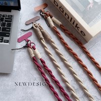 1PCS Twist Nylon Strap Mobile Phone Xyun Universal Lanyard Crossbody Mobile Phone Long Lanyard Shoulder Strap Lanyard Neck Rope