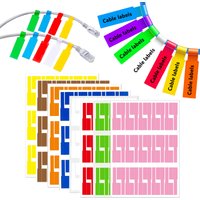 240 Pcs Cable Labels Tags for Cable Management Colorful Waterproof Cord Labels Tags for Wire Labels Self Adhesive Tear Resistant