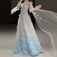2026 Summer Women's New Sexy Strapless Banquet Evening Dress Fashionable Look Thin Long One Shoulder Sweet Bridal Toast Dress