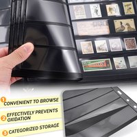 10/20 Sheets Double Sided 9-Hole Stamp Pages Loose Leaf Philatelic Album Transparent Stamp Collection Organizer Display Storage