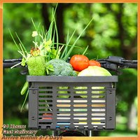 Handlebar Basket Detachable Handlebar Front Storage Rack Folding Bike Front Basket for Adult Women/Men Carrying Dogs Pets Fruit