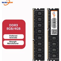 Walram Memoria Ram DDR3 1600MHz DIMM Desktop Ram DDR3 8GB 4GB 1.5V CL11 240Pin Computer Internal Memory DDR3 1600 Mhz For PC