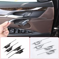 For BMW X5 F15 X6 F16 2014 2015 2016 2017 2018 Car Styling ABS Chrome / Carbon Fiber Texture Door Handle Bowl Cover Trim