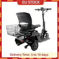 250W*2 36V Elderly Electric Tricycle Foldable Adults Dual Motor With Basket 3 Wheels Mobility Scooter With Removable Battery