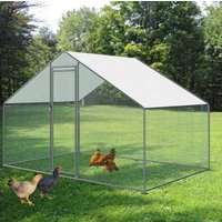High Quality Galvanized Steel Walk-In Enclosure Outdoor Metal Mobile Chicken Coop